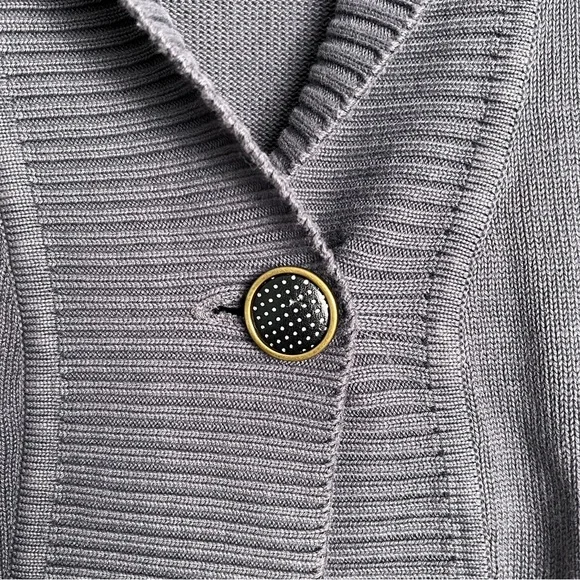 DIESEL Womens Y2K 90s “ROCK IS GRAY” Cardigan Sweater sz Small - Picture 2 of 5